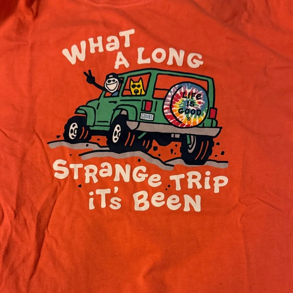 Life Is Good XXXL Crusher Tee in Bright Coral - Picture 3 of 7